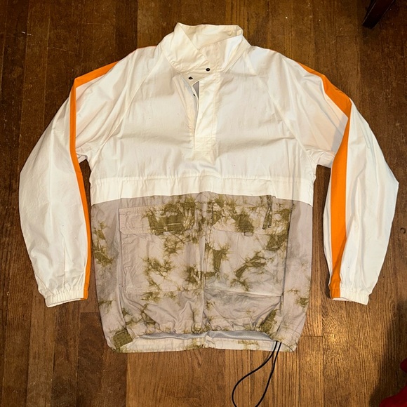 Canvas Material Pullover with orange and tan design accents - Picture 1 of 3